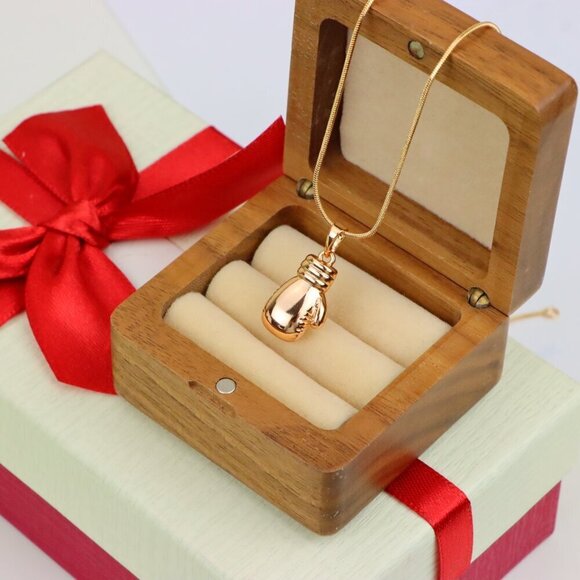 "Boxing Glove Rose Gold Pendant for Sporty Charm, XPPT1285 - Picture 9 of 12